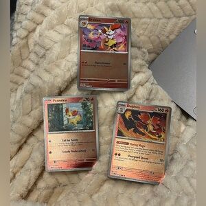 Pokemon Fennekin Braixen Delphox Reverse Holo Chaos Rising Cards Bundle